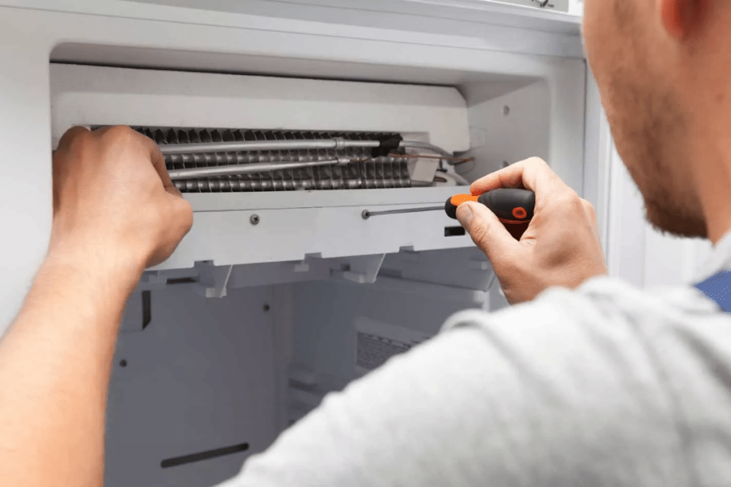 Professional Repairing Ice Maker During Appliance Repair in Washington DC