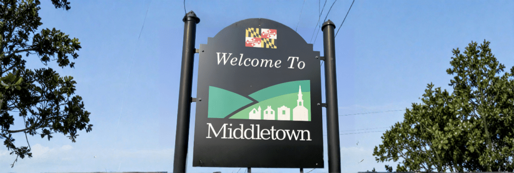 Welcome sign in Middletown, MD with appliance repair in Middletown MD