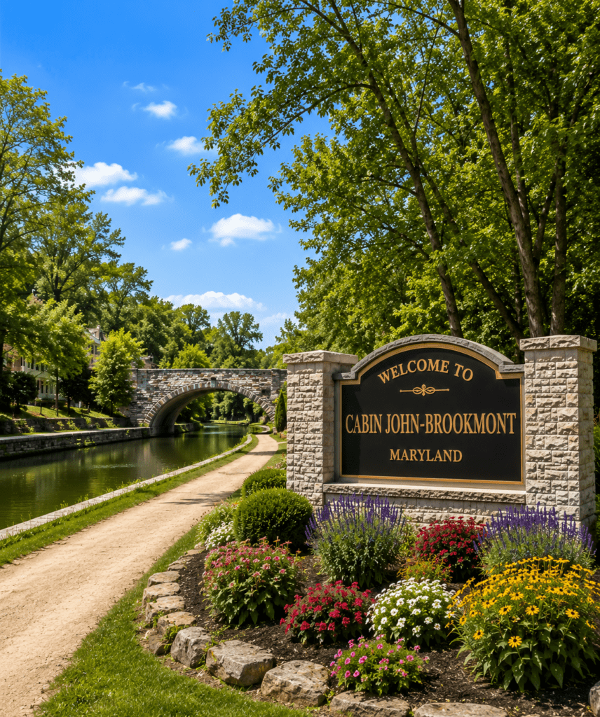 Peaceful C&O Canal towpath and Union Arch Bridge reflecting appliance repair in Cabin John-Brookmont MD